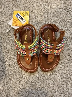 Smartfit baby toddler Size 6 Multicolor sandals new with tags