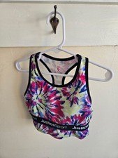 JUSTICE SPORT Multi Color SPORTS BRA Girls Size 28