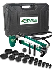 Hydraulic Knockout Punch Electrical Conduit Hole Cutter Set KO Tool Kit 1/2 to 4