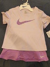 Nike Girls 2-piece Set Dri-fit Rush Fuchsia Sz 6x Nwt