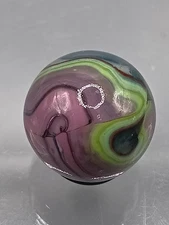 .73" Vintage UV Uranium Marble- Swirl Glows- Jabo DAS