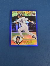 2003 Topps Chrome Refractor /699 #12 Roberto Alomar Mets BASEBALL Card F7