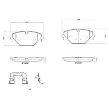Satz Bremsbeläge Bremsklötze hinten für Land Rover Range L460 L461 id83320