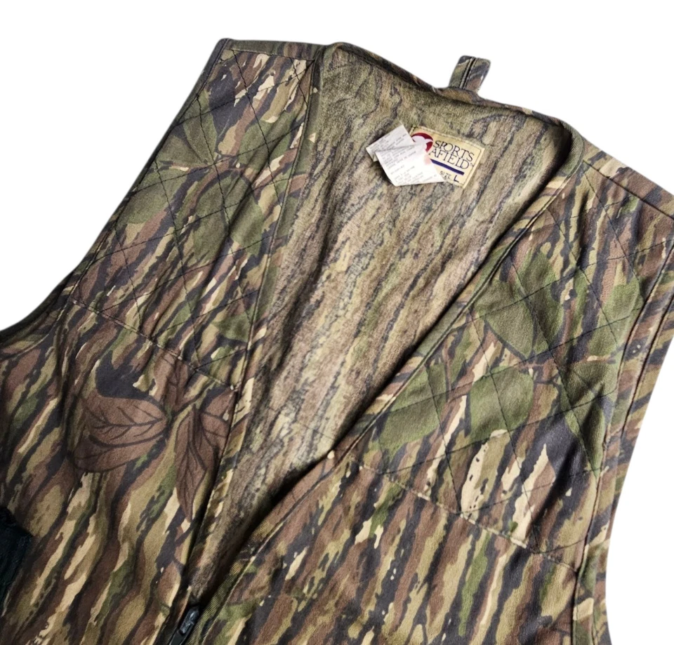 Vtg Sports Afield Realtree Camo Zip Shell Holder Hunting Shooting Vest Men L - Image 2 of 4
