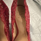 INC Macys Women’s Red Lace Rhinestone Pointed Toe Heels Pumps US 7 — photo 4