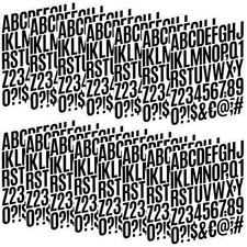Letter Stickers 15 Sheets 750 PCS Alphabet Number Stickers 2 Inch Black Vi...