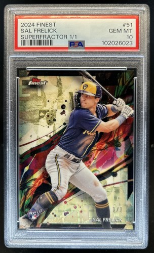 2024 Topps Finest Sal Frelick RC SuperFractor Rookie Common #1/1 Brewers PSA 10