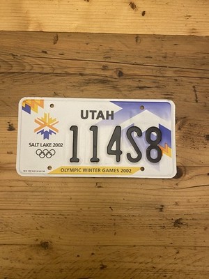 Oldtimer Utah Olympische Winterspiele 2002 US Auto Nummernschild 114S8