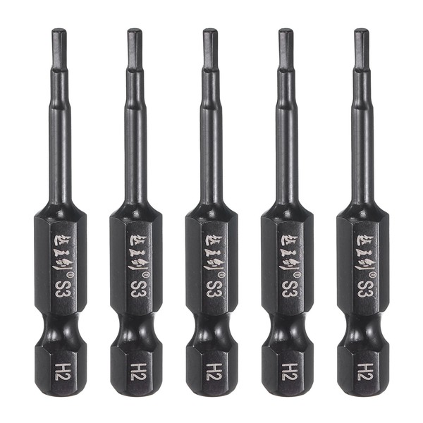 "5 StüCk SechskantschlüSsel Bohrer Bit 2Mm Metrisch 2\" LäNge S3 Stahl"-image