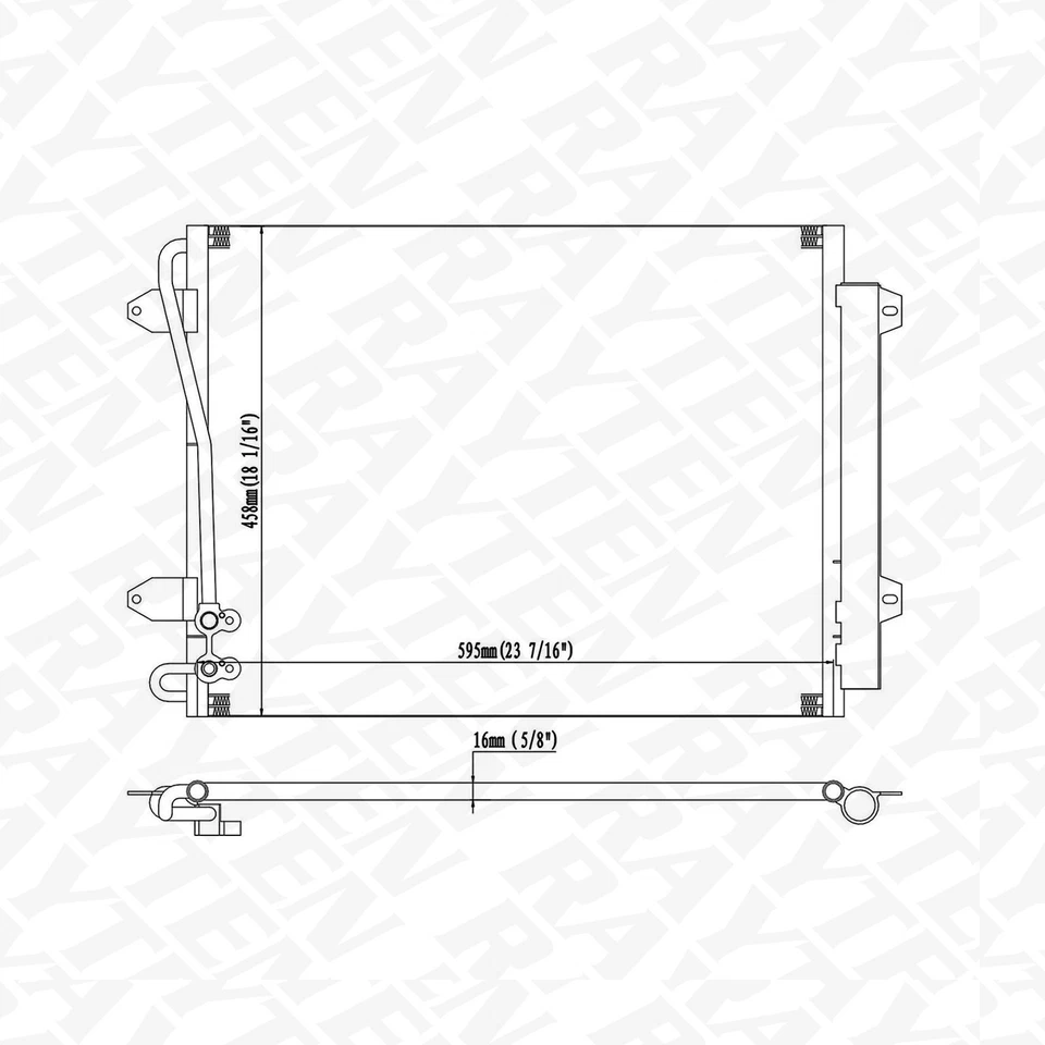 AC Condenser For 2006-2010 and 12-15 Volkswagen Passat 13-17 CC 09-10 Passat CC Foto 3 de 3