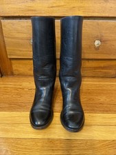 Frye 77986 Black Leather Pull-On Tall Boots Women  s Size 7B
