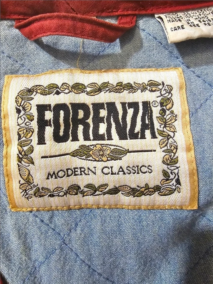 Chaleco utilitario vintage rojo Forenza multi bolsillo hecho en Hong Kong talla grande Foto 4 de 4