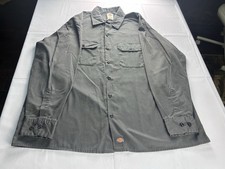 Dickies Men s 2XL Long Sleeve Work Shirt Gray Button Front Utility Workwear