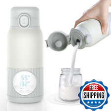 Portable Baby Bottle Warmer for Breast Milk, 100W Fast Heating  Precise Temp Co