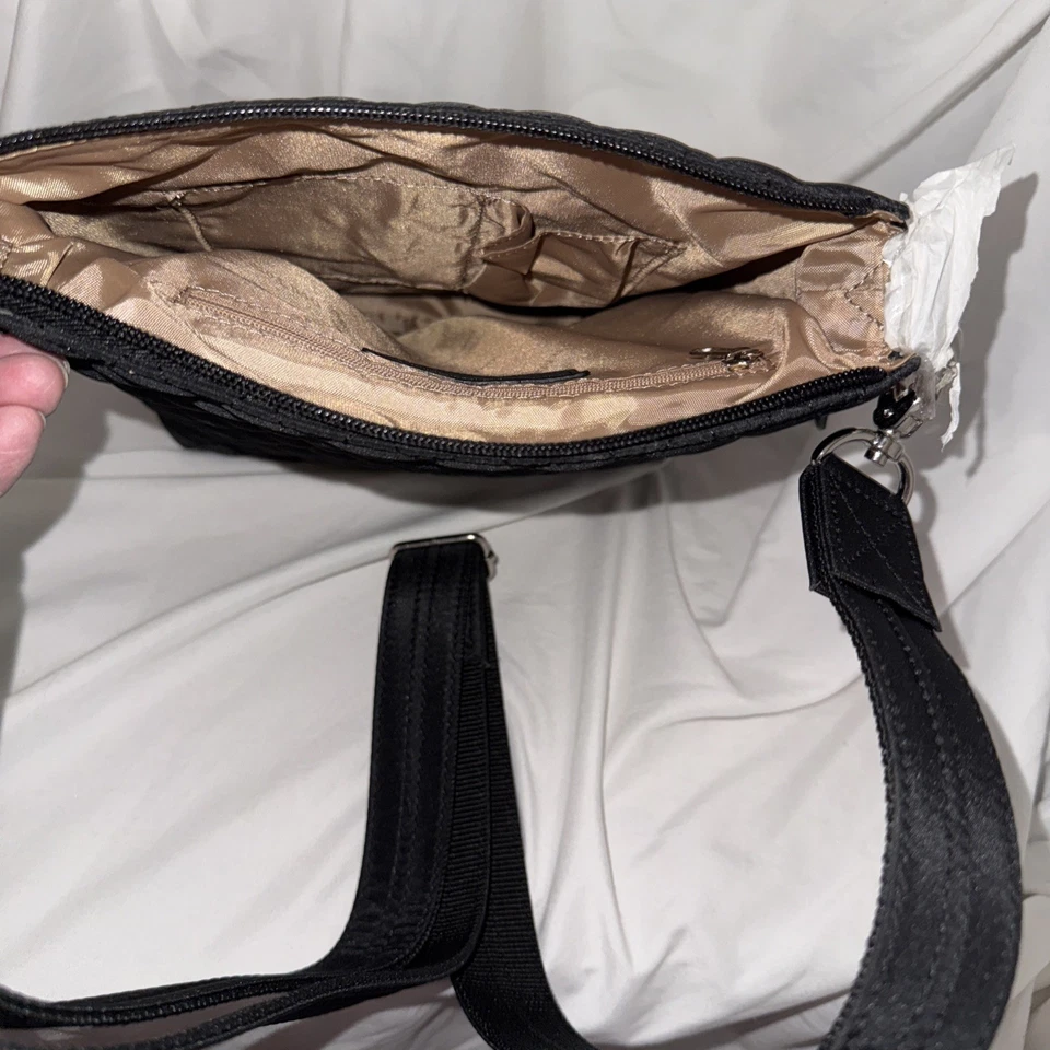 Bolsa tiracolo Gun Tote'n Mamas tecido preto armas ocultas - Imagem 3 de 4