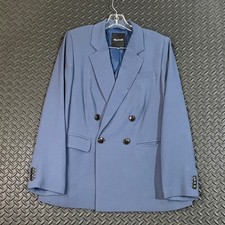 Madewell Blue Double Breasted Blazer Jacket Business Career Casual Women Size 8