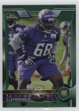 2015 Topps Chrome Rookies Green Refractor TJ Clemmings #163 07rd