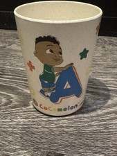 CoComelon-themed toddler cup made from bamboo fiber.