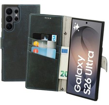 Case For Samsung Galaxy S26 Ultra 5G Book Case Protection Cover Pebble Blue