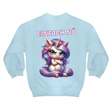 Mädchen Pullover Einfach Nö Einhorn lustige sprüche pink rosa Größe 98 - 164