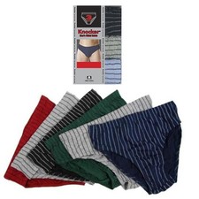 3 Pack Men Bikinis Briefs Underwear 100 Cotton Lined Knocker Size Medium 32-34