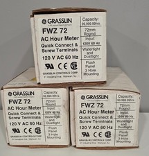 Grasslin FWZ 72 AC Hour Meter 120VAC 60Hz