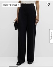 Emporio Armani Women  s High-Rise Pleated Chevron Jersey Trousers In Black Sz38