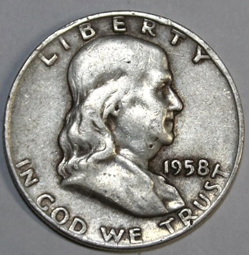 1958-D Franklin Half Dollar - Very Fine - #1888EB