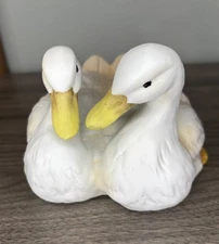 Vtg Lesser & Pavey Porcelain Snuggling Ducks Figurine The Leonardo Collection