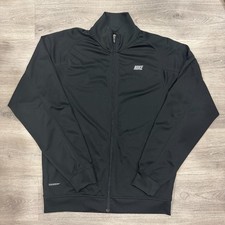 Nike Men Dri-Fit Full Zip Black Athletic Training Jacket Size Large