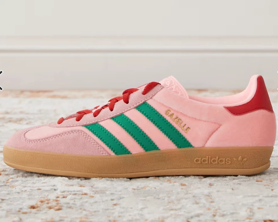 Adidas Originals Gazelle Indoor Women's Suede Trainers Size UK 5.5 Pink Green Gu - Image 4 of 4