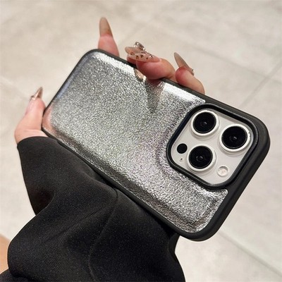Leather Texture Silicone Case for Apple iPhone 16 15 14 13 12 11 Pro Max Plus*