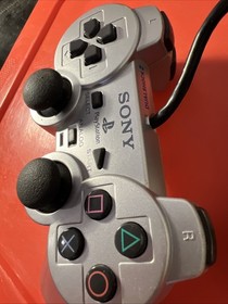 Sony PlayStation 2 DualShock Controller: Model SCPH-10010, OEM, Silver (Tested)