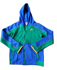 Nike Geometric Color Block Full Zip Hoodie Boys Sizw L