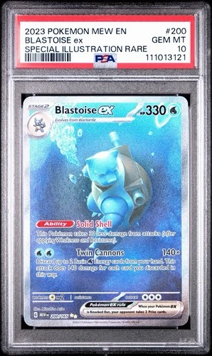 Pokemon 2023 Blastoise ex 200/165 Full Art SIR 151 GEM MINT PSA 10