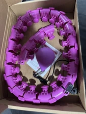 Joy Jump 24 Knots Weighted Adult Smart Hula Hoop Purple Fitness Weight Loss