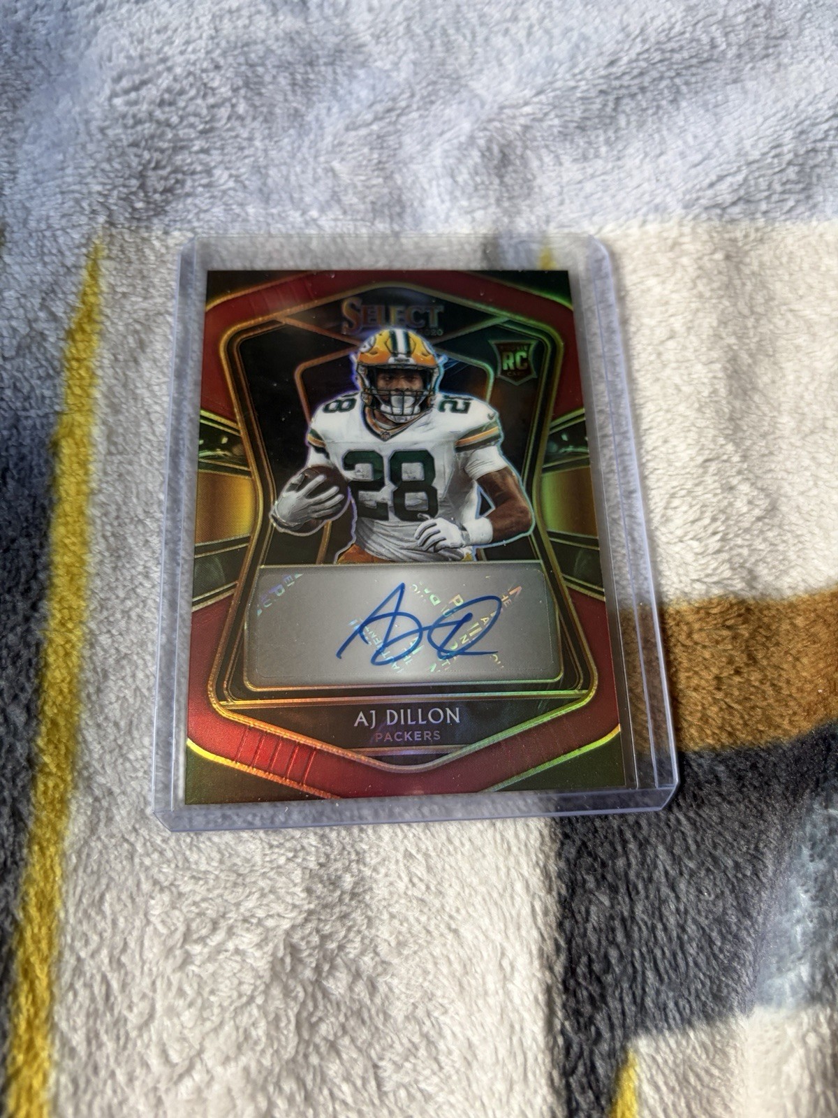 AJ Dillon Panini Select Rookie Signatures #RSAJD Maroon