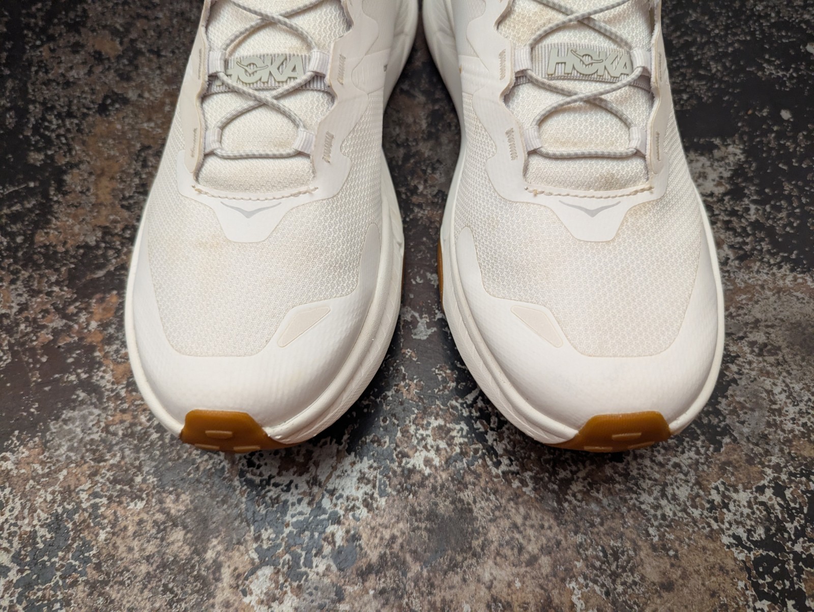 Womens Hoka One One Transport Athletic Shoes Sz 11 Used White Mesh Vibram thumbnail 5