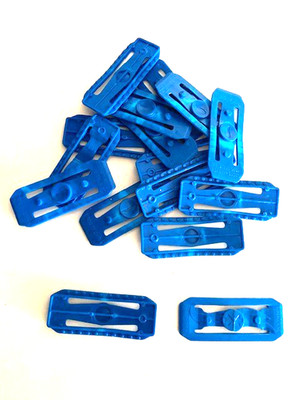 Hot Wheels Blue Track Connectors, Original (not 3D printed) - Lot of 16