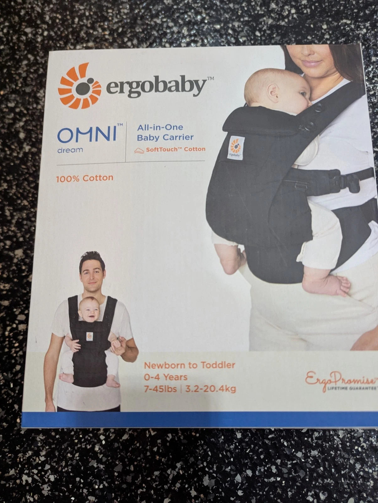 NWT Ergobaby Omni Dream Cotton Baby Carrier Newborn to Toddler