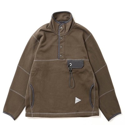 And Wander Sweat Pullover Khaki