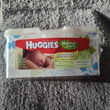Huggies Baby Wipes Refillable Plastic Container Of 64 Sealed Natural Care 2016