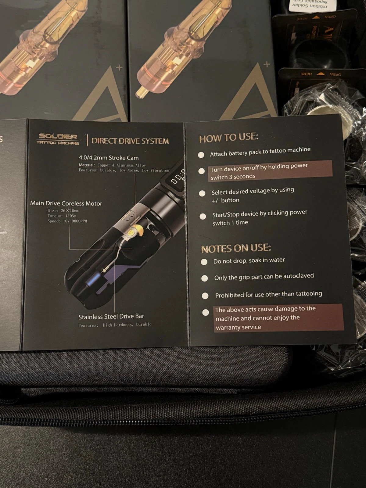 Ambition Soldier Wireless Rotary Tattoo Machine Kit image 9