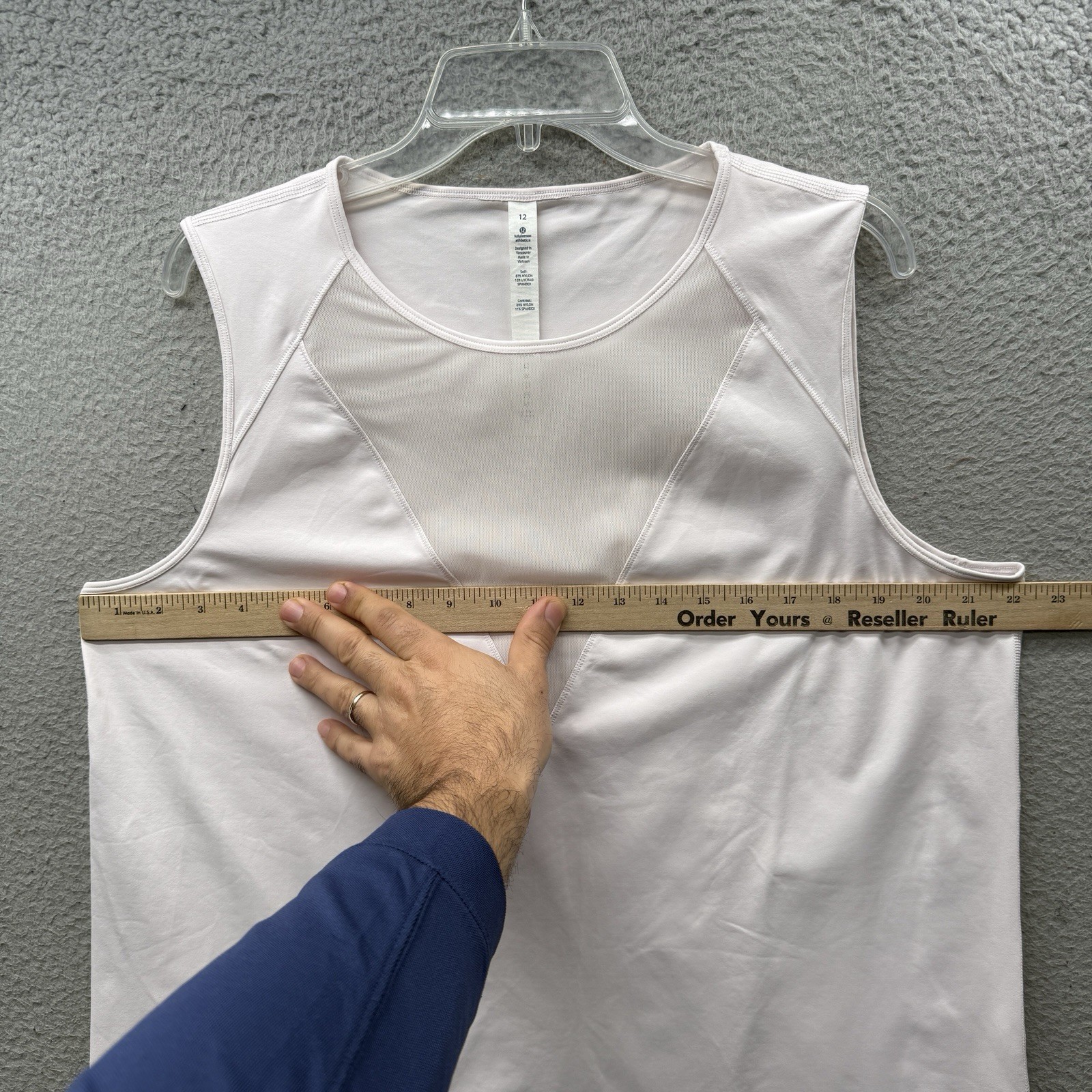 Lululemon Lab Edge Sleeveless Tank Top Tee Plank Luxtreme Mesh Blush Pink 12 image 3