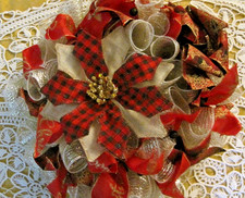 Christmas Wreath red/gold Artificial material door or wall decoration