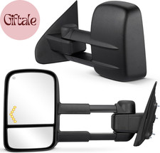 Tow Mirrors Fit for Chevy 14-18 Silverado 1500, 15-19 Silverado 2500 HD/3500 HD,
