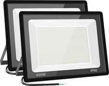 Super Bright 400W LED Flood Lights 2 Pack, Waterproof Outdoor Security Lights