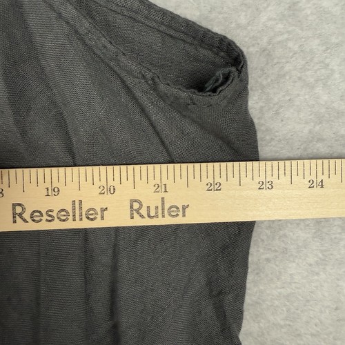 Tempo Paris Vest Womens Medium Gray Linen Oversized Made Italy Boho NEW - Picture 8 of 10
