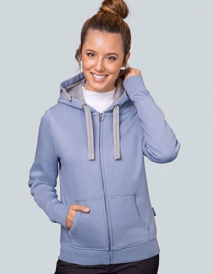 NOROZE Felpa Donna Con Cappuccio E Cerniera – Colore Carbone 40 – Leggera Con Coulisse – Polsini A Costine - 2