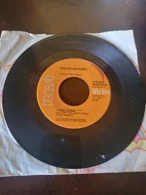 Porter Wagoner Tore Down / Nothing Between Record 45 RPM Vinyl (L1)